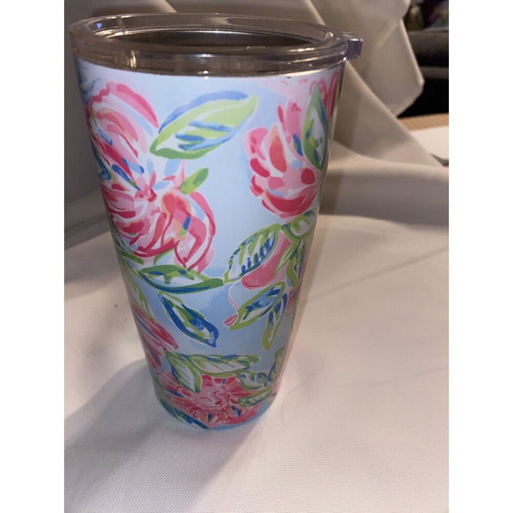 Lilly Pulitzer Totally Blossom Stainless Steel Insulated Thermal Travel Tumbler